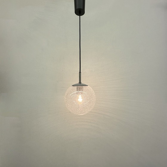 Image 1 of Limburg glashütte hanging lamp globe glass from the 1970s