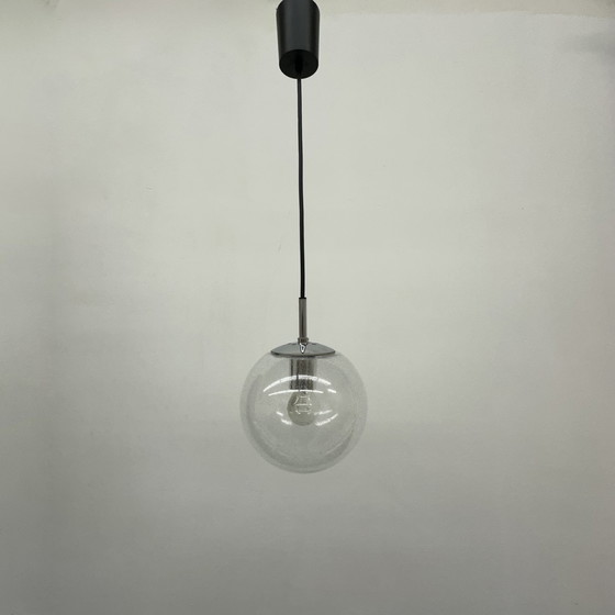 Image 1 of Limburg glashütte hanging lamp globe glass from the 1970s