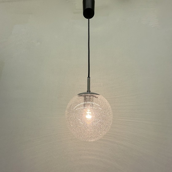 Image 1 of Limburg glashütte hanging lamp globe glass from the 1970s