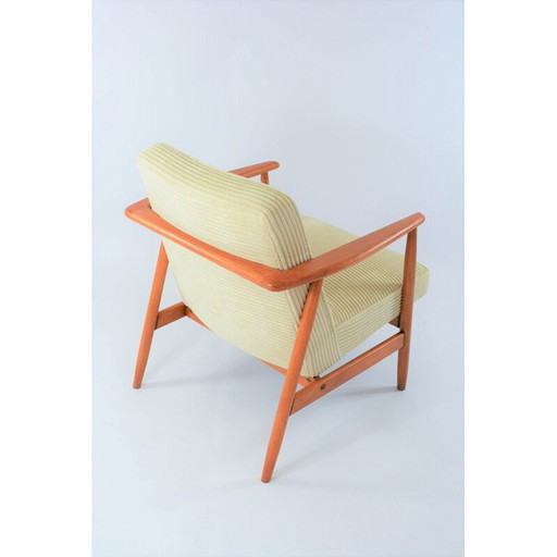 Vintage armchair model Z ivory corduroy 1960