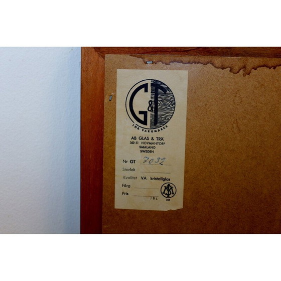 Image 1 of Vintage rosewood mirror by Ateljé Glas and Trä, Sweden 1970