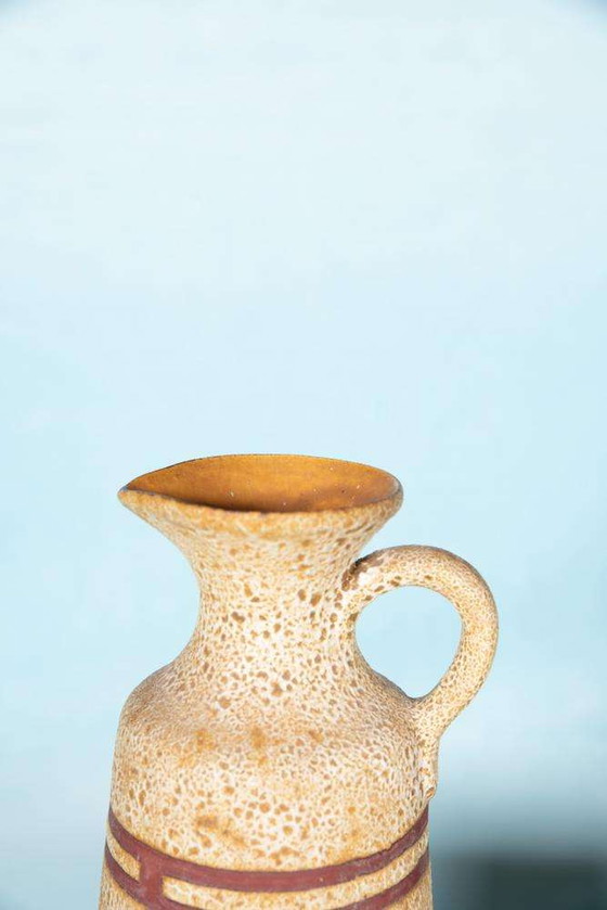 Image 1 of Vase vintage des années 1960, W-Allemagne vase de sol jaune caramélisé