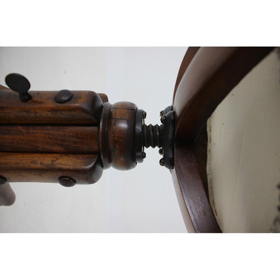 Image 1 of Vintage bentwood and beechwood piano stool ,Czechoslovakia 1930s