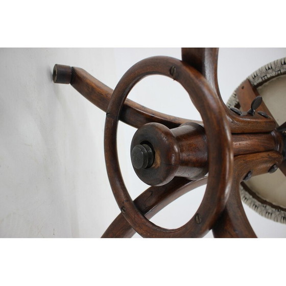 Image 1 of Vintage bentwood and beechwood piano stool ,Czechoslovakia 1930s