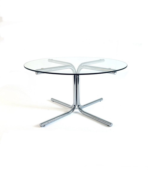 Space Age Coffee Table Chrome & Glass