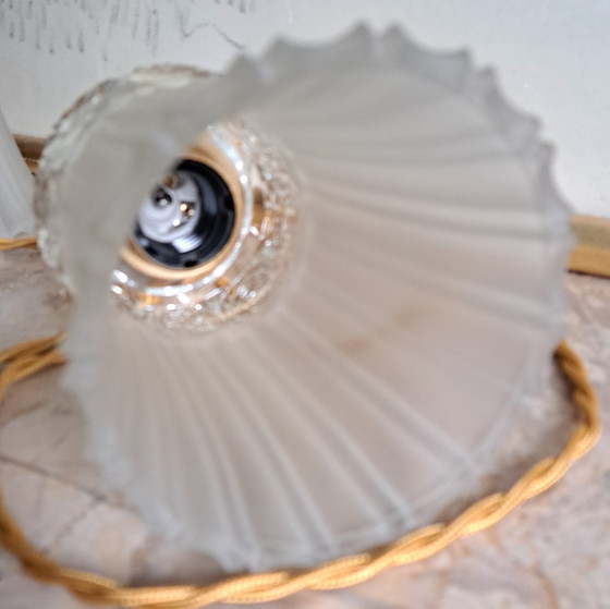 Image 1 of Vintage Glass Pendant Lamp