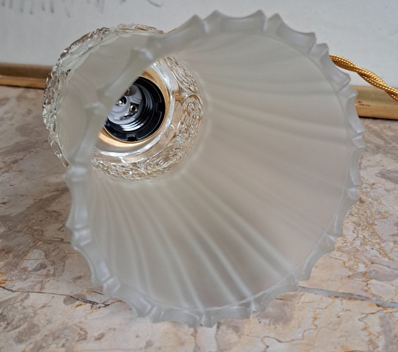 Image 1 of Vintage Glass Pendant Lamp