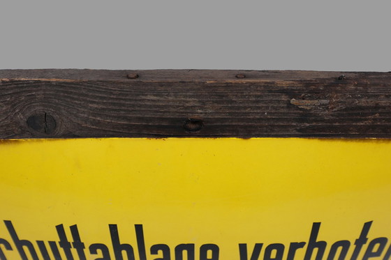 Image 1 of Insegna tedesca vintage in smalto giallo, 1900