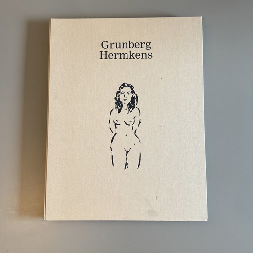 Folder With Six Lithographs Hermkens With Literary Texts By Grunberg