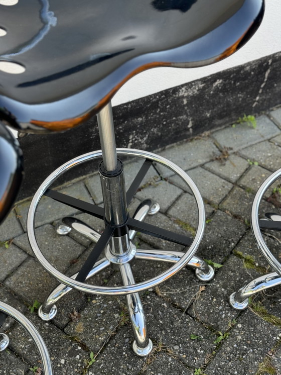 Image 1 of Trio Of Adjustable Tractor Seat Bar Stools