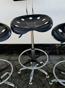 Trio Of Adjustable Tractor Seat Bar Stools