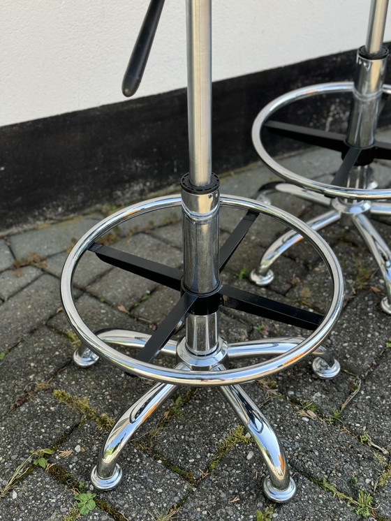 Image 1 of Trio Of Adjustable Tractor Seat Bar Stools