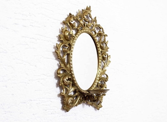 Image 1 of Mirror candle in brass 1960