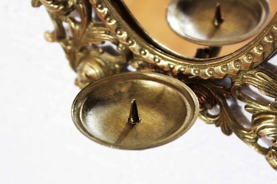 Image 1 of Mirror candle in brass 1960