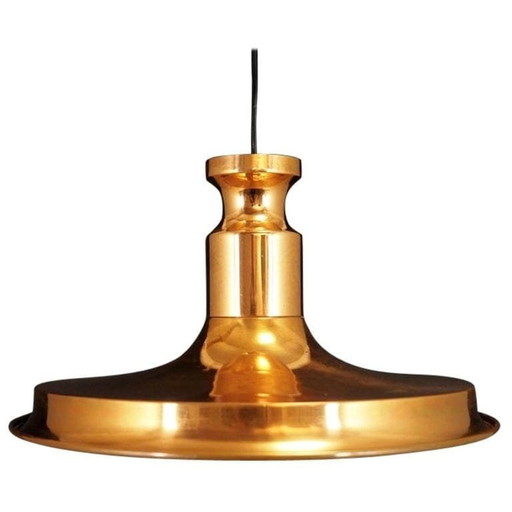 Copper Pendant Lamp, Danish Design, 1960S, Production: Denmark