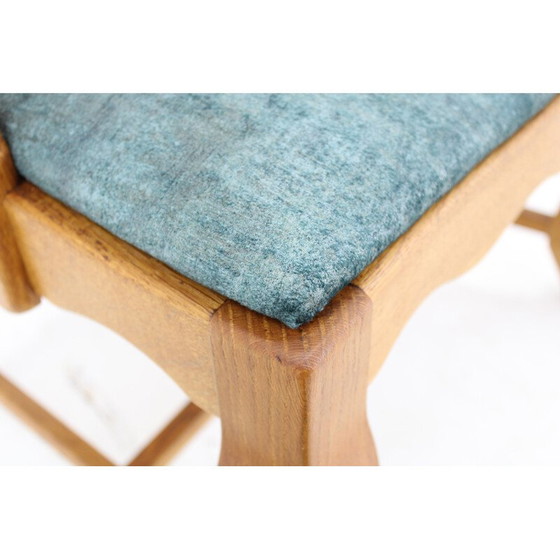 Image 1 of Vintage Razorblade armchair in solid oak by Henning Kjærnulf for EG Møbler, Denmark 1960