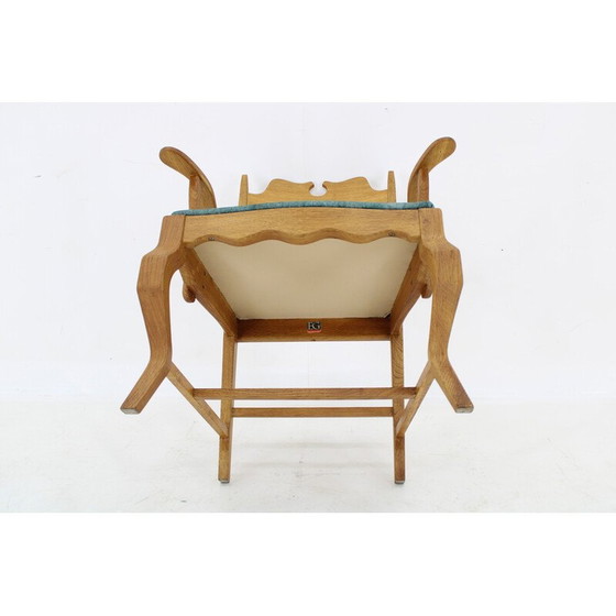 Image 1 of Vintage Razorblade armchair in solid oak by Henning Kjærnulf for EG Møbler, Denmark 1960