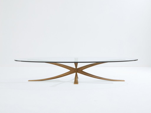 Michel Mangematin Large Bronze Coffee Table 1962