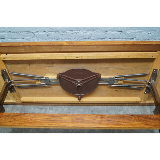 Image 1 of Vintage adjustable rosewood table by K & G, Germany 1960