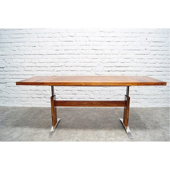 Image 1 of Vintage adjustable rosewood table by K & G, Germany 1960