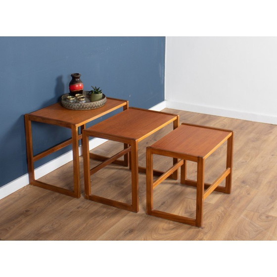 Image 1 of Vintage Danish teak nesting tables, 1960s