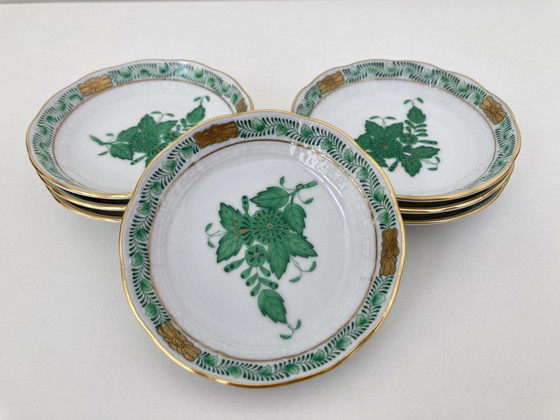 Image 1 of Herend Apponyi Chinese Bouquet In Green Mocha