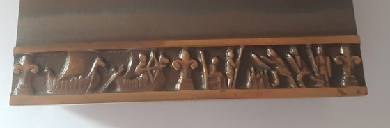 Image 1 of Handmade Copper Box With Viking Ornamental Relief, 1940S