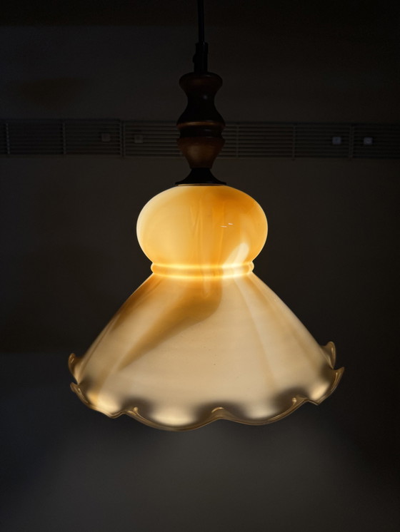 Image 1 of Vintage Flamed Pendant Lamp Herda