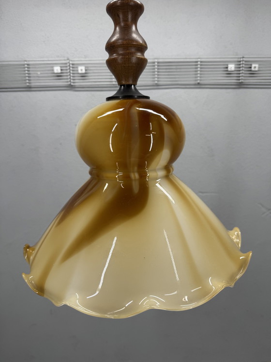 Image 1 of Vintage Flamed Pendant Lamp Herda