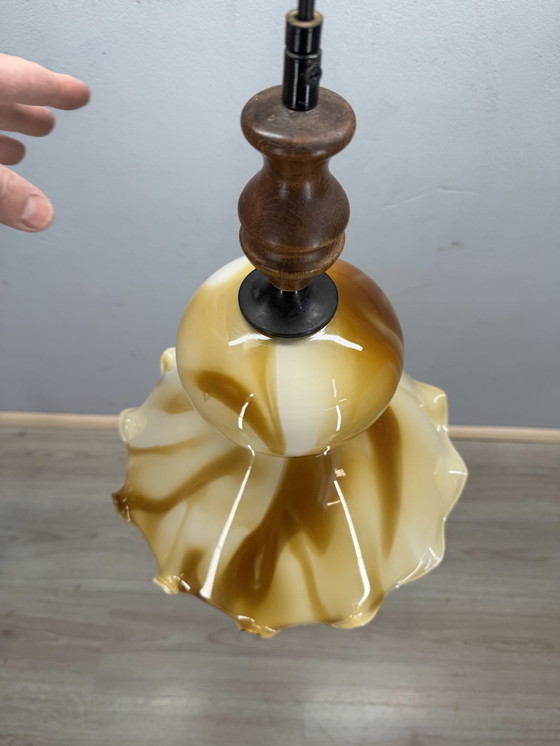 Image 1 of Vintage Flamed Pendant Lamp Herda