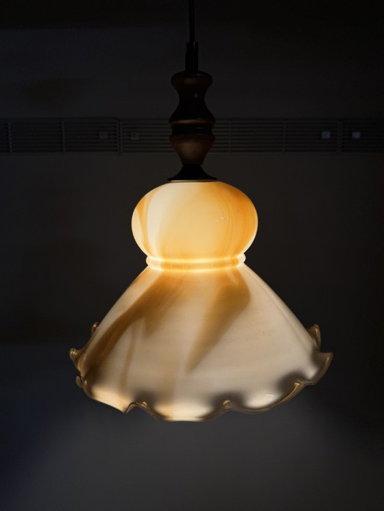 Image 1 of Vintage Flamed Pendant Lamp Herda