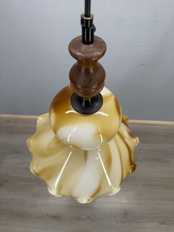Image 1 of Vintage Flamed Pendant Lamp Herda
