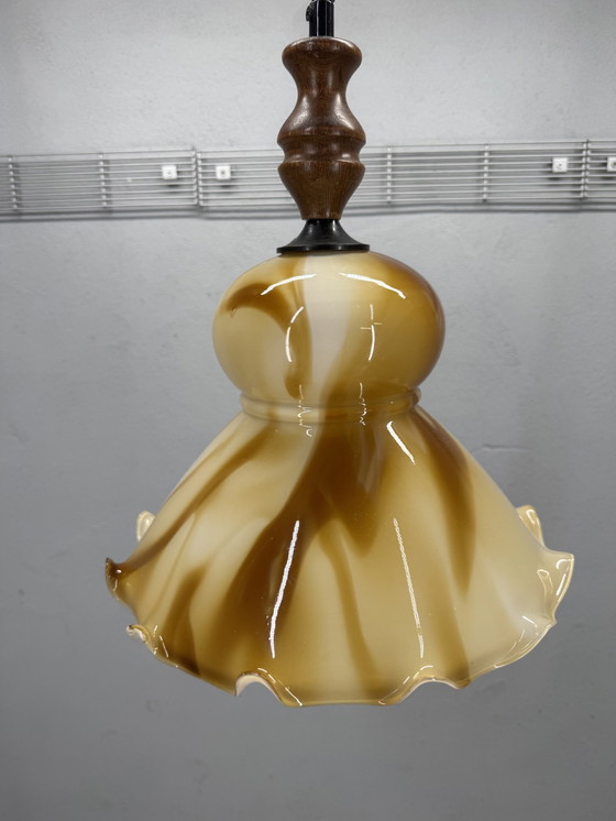 Image 1 of Vintage Flamed Pendant Lamp Herda