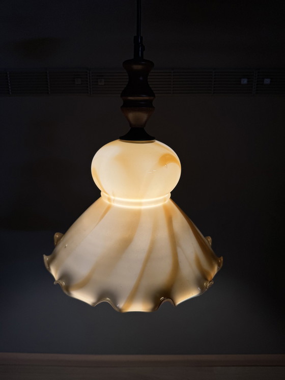 Image 1 of Vintage Flamed Pendant Lamp Herda