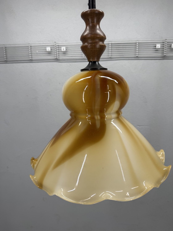 Image 1 of Vintage Flamed Pendant Lamp Herda