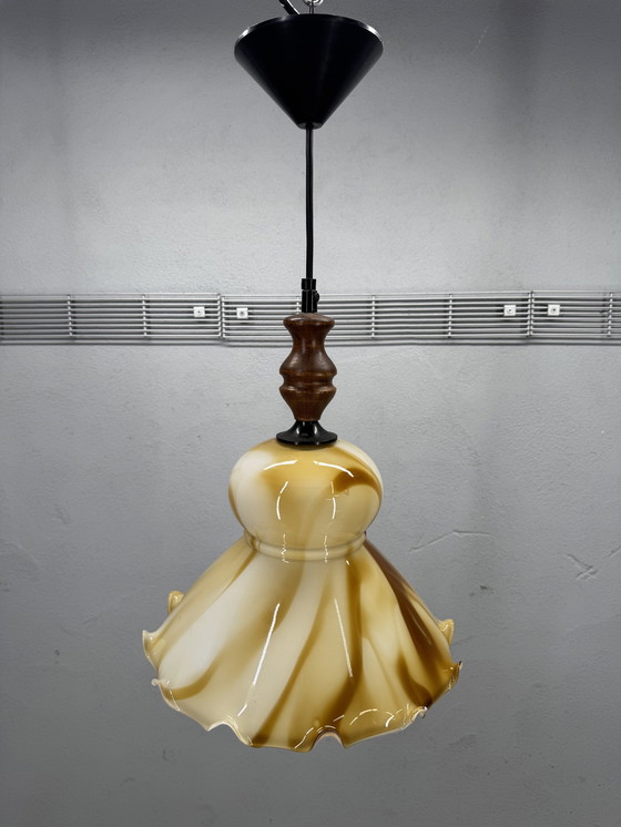 Image 1 of Vintage Flamed Pendant Lamp Herda