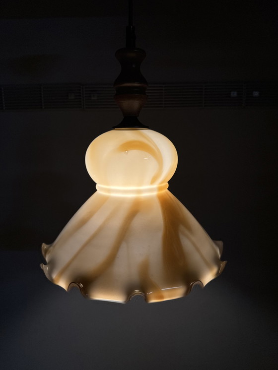Image 1 of Vintage Flamed Pendant Lamp Herda