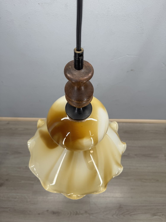 Image 1 of Vintage Flamed Pendant Lamp Herda