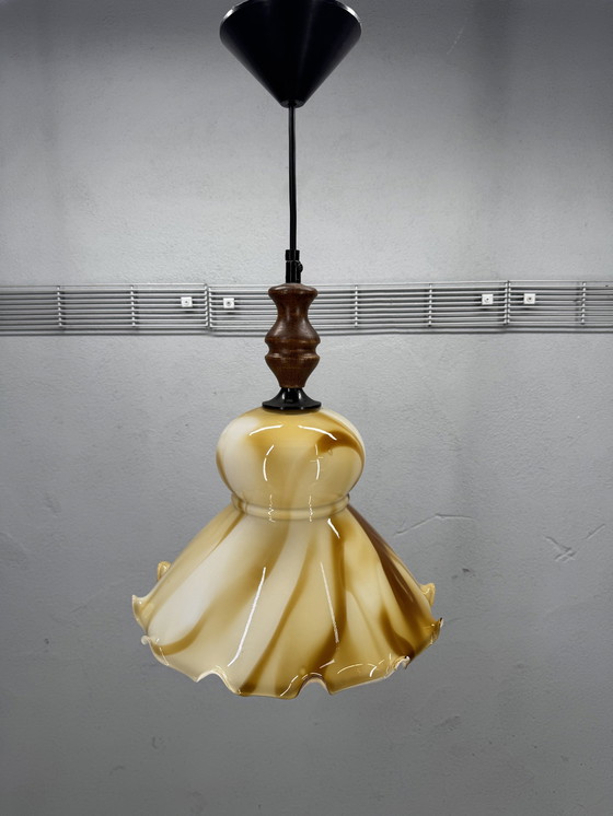 Image 1 of Vintage Flamed Pendant Lamp Herda