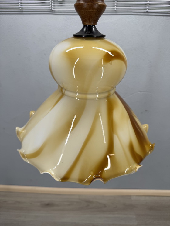 Image 1 of Vintage Flamed Pendant Lamp Herda