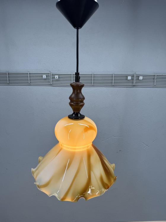 Image 1 of Vintage Flamed Pendant Lamp Herda