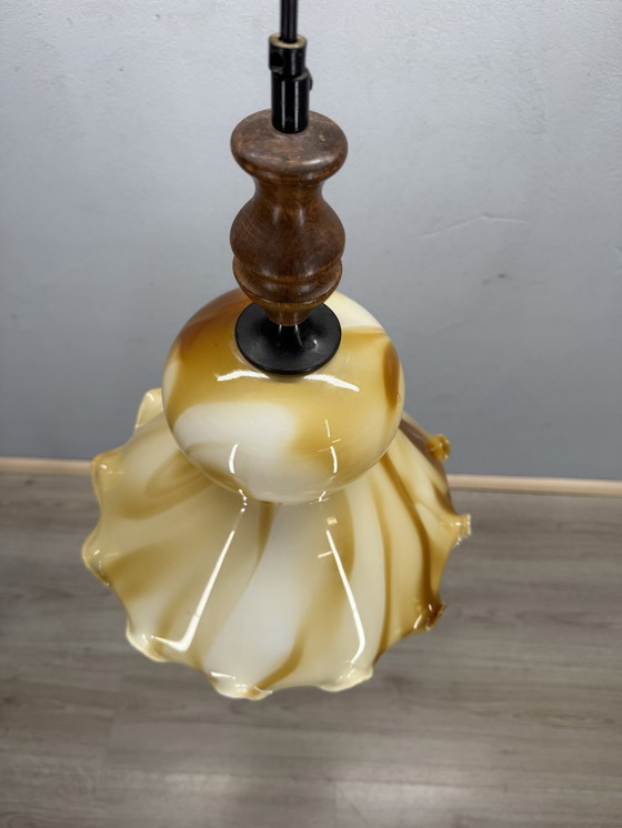 Image 1 of Vintage Flamed Pendant Lamp Herda