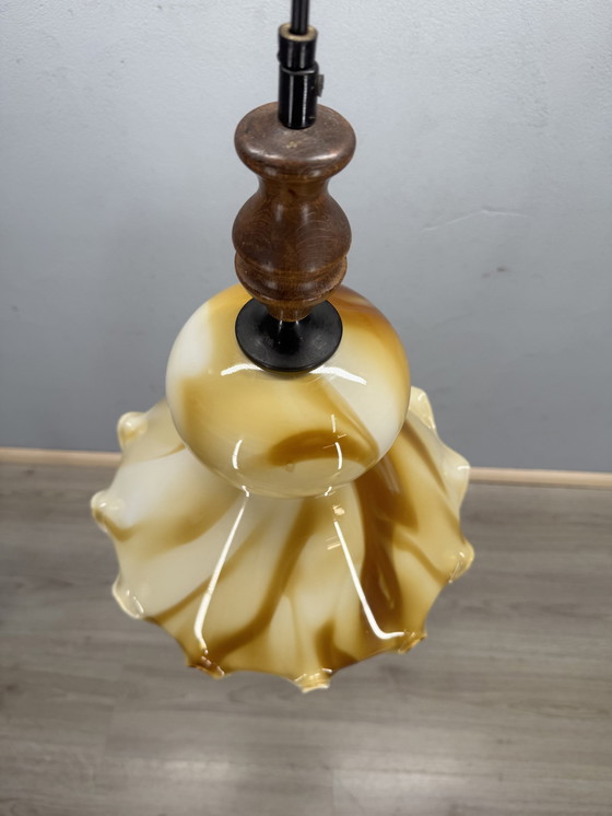 Image 1 of Vintage Flamed Pendant Lamp Herda