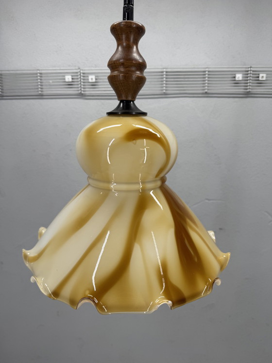 Image 1 of Vintage Flamed Pendant Lamp Herda