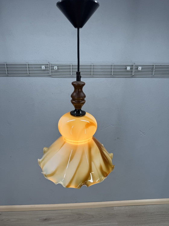 Image 1 of Vintage Flamed Pendant Lamp Herda