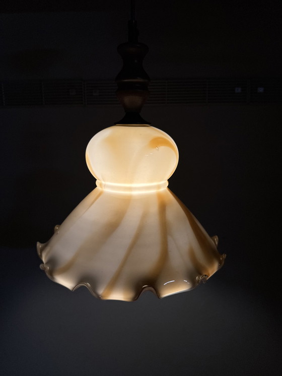 Image 1 of Vintage Flamed Pendant Lamp Herda