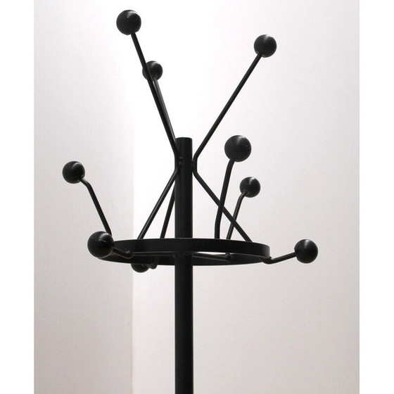 Image 1 of Vintage coat rack in black-tinted steel