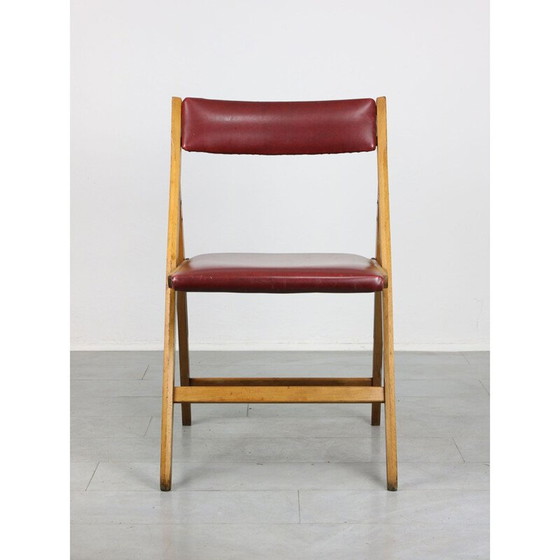Image 1 of Vintage red Eden folding chair by Gio Ponti