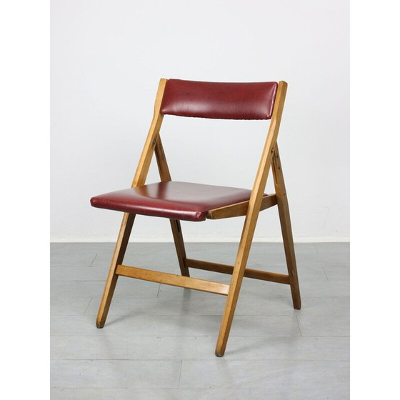 Image 1 of Vintage red Eden folding chair by Gio Ponti