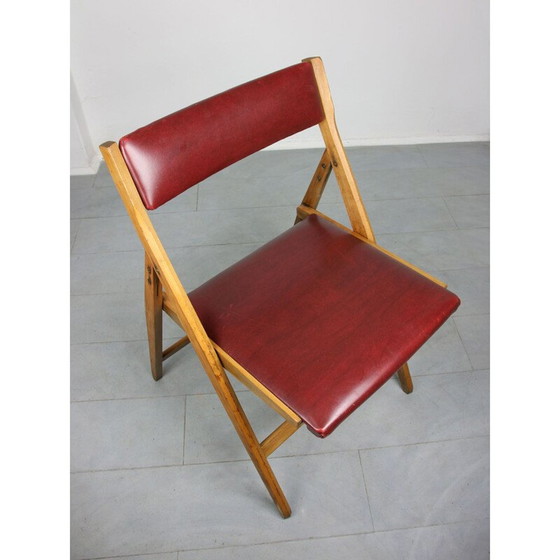Image 1 of Vintage red Eden folding chair by Gio Ponti